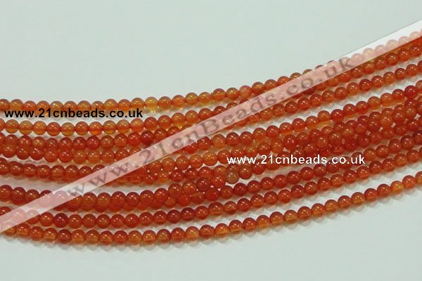 CTG37 15.5 inches 2mm round grade A tiny red agate beads wholesale