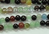 CTG38 15.5 inches 2mm round tiny multi-color agate beads wholesale