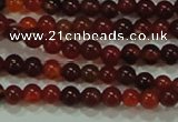 CTG39 15.5 inches 2mm round grade B tiny red agate beads wholesale