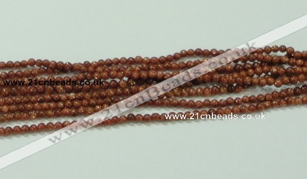 CTG40 15.5 inches 2mm round tiny goldstone beads wholesale