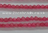 CTG402 15.5 inches 2mm faceted round tiny dyed candy jade beads