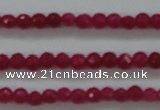 CTG403 15.5 inches 2mm faceted round tiny dyed candy jade beads