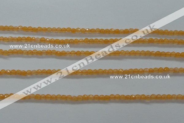 CTG407 15.5 inches 2mm faceted round tiny dyed candy jade beads