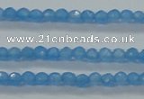 CTG409 15.5 inches 2mm faceted round tiny dyed candy jade beads