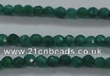 CTG414 15.5 inches 2mm faceted round tiny dyed candy jade beads