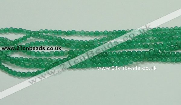 CTG42 15.5 inches 2mm round grade A tiny green agate beads wholesale