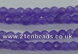 CTG421 15.5 inches 3mm faceted round tiny dyed candy jade beads