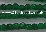 CTG422 15.5 inches 3mm faceted round tiny dyed candy jade beads