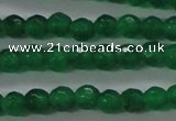 CTG422 15.5 inches 3mm faceted round tiny dyed candy jade beads