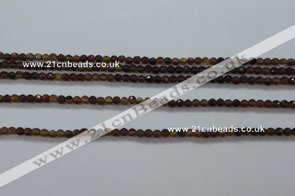 CTG425 15.5 inches 2mm faceted round tiny agate gemstone beads