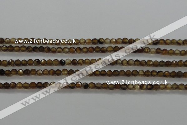 CTG427 15.5 inches 3mm faceted round tiny agate gemstone beads