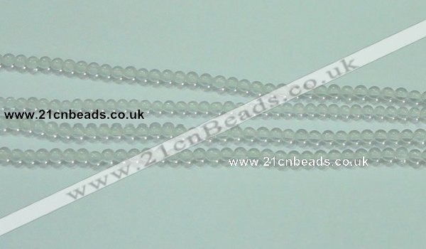 CTG44 15.5 inches 2mm round tiny white crystal beads wholesale