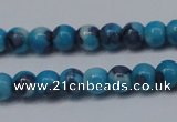 CTG454 15.5 inches 3mm round tiny dyed rain flower stone beads