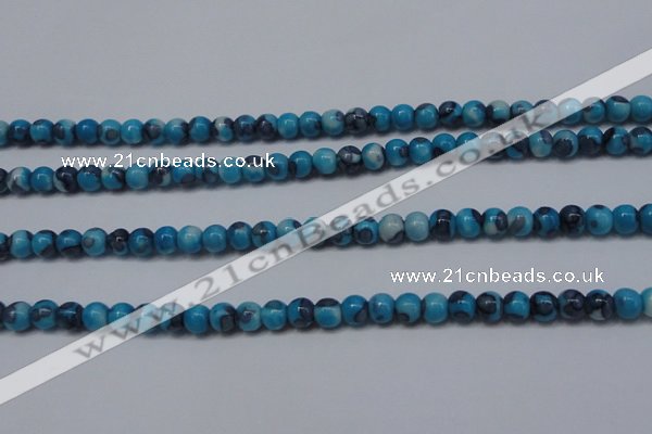 CTG454 15.5 inches 3mm round tiny dyed rain flower stone beads