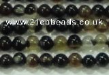 CTG46 15.5 inches 2mm round tiny black agate beads wholesale