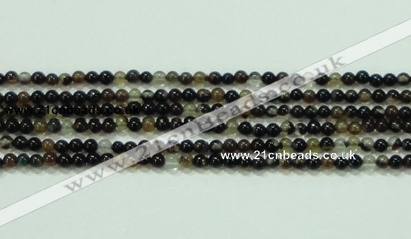 CTG46 15.5 inches 2mm round tiny black agate beads wholesale