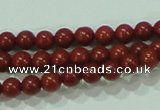 CTG48 15.5 inches 2mm round tiny red brick beads wholesale