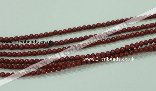 CTG48 15.5 inches 2mm round tiny red brick beads wholesale