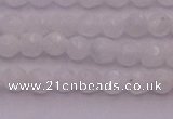 CTG506 15.5 inches 4mm faceted round tiny white moonstone beads