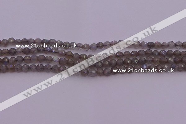 CTG509 15.5 inches 4mm faceted round tiny labradorite beads