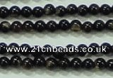 CTG51 15.5 inches 1.5mm round grade AB tiny black agate beads wholesale