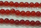 CTG52 15.5 inches 2mm round grade AA tiny red agate beads wholesale