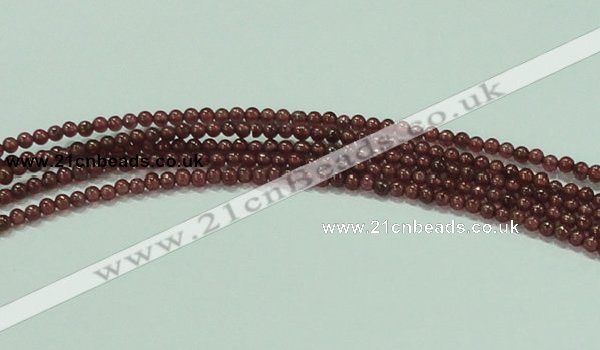 CTG53 15.5 inches 2mm round grade AA tiny garnet beads wholesale