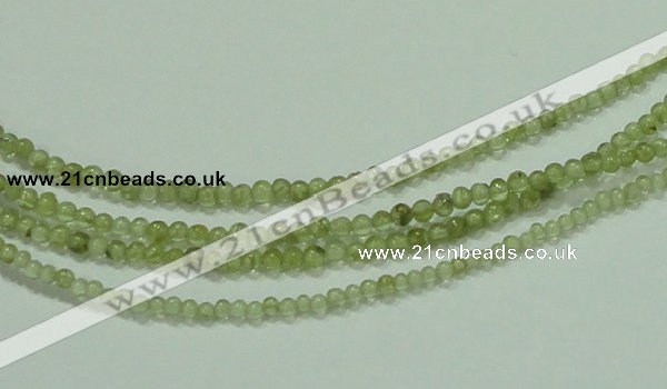 CTG55 15.5 inches 2mm round tiny olivine gemstone beads wholesale