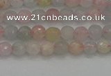 CTG551 15.5 inches 4mm faceted round tiny morganite beads