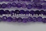 CTG553 15.5 inches 4mm faceted round tiny amethyst beads