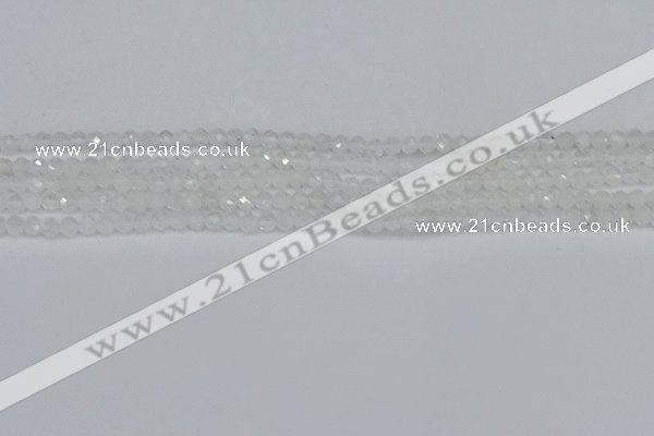 CTG604 15.5 inches 3mm faceted round white moonstone beads