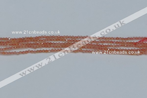 CTG609 15.5 inches 2mm faceted round golden sunstone beads