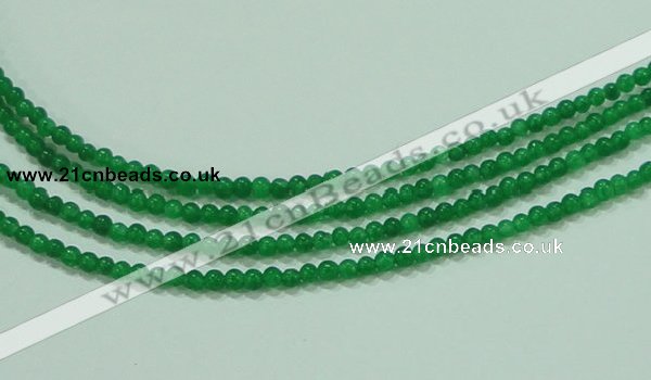 CTG61 15.5 inches 2mm round tiny dyed white jade beads wholesale