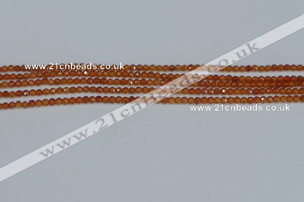 CTG615 15.5 inches 2mm faceted round orange garnet beads