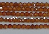 CTG616 15.5 inches 3mm faceted round orange garnet beads