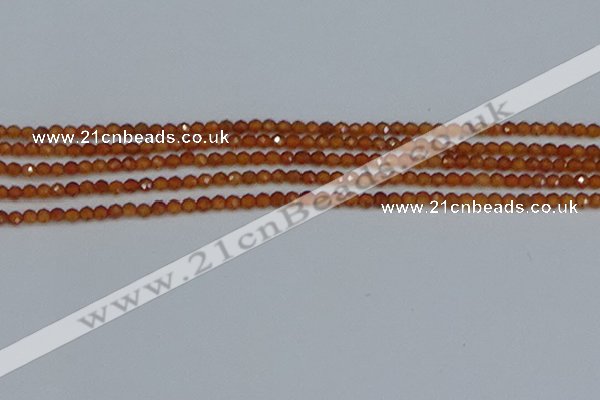 CTG616 15.5 inches 3mm faceted round orange garnet beads