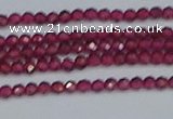 CTG617 15.5 inches 2mm faceted round mozambique red garnet beads