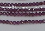 CTG619 15.5 inches 2mm faceted round Indian purple garnet beads