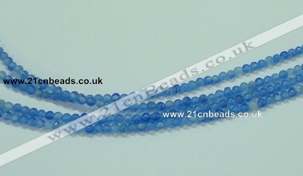 CTG62 15.5 inches 2mm round tiny dyed white jade beads wholesale