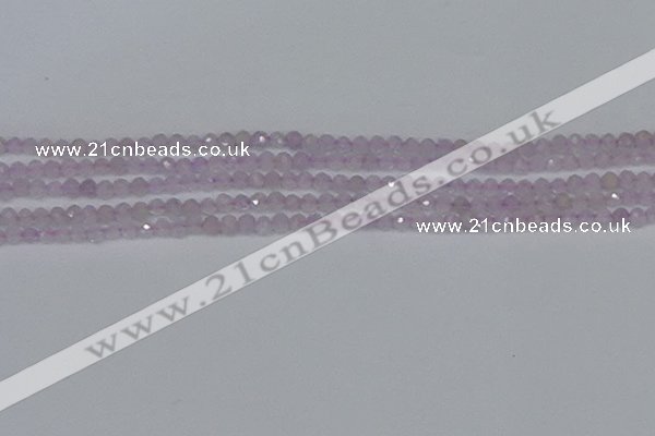 CTG622 15.5 inches 3mm faceted round lavender amethyst beads