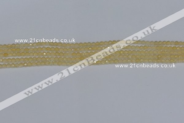 CTG623 15.5 inches 2mm faceted round citrine gemstone beads