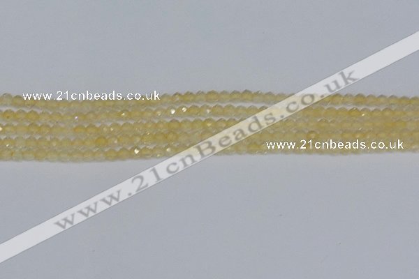 CTG624 15.5 inches 3mm faceted round citrine gemstone beads