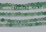 CTG627 15.5 inches 2mm faceted round green strawberry quartz beads