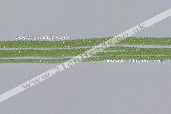 CTG629 15.5 inches 2mm faceted round peridot gemstone beads