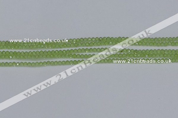 CTG630 15.5 inches 3mm faceted round peridot gemstone beads