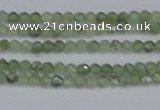 CTG633 15.5 inches 2mm faceted round green rutilated quartz beads