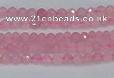 CTG635 15.5 inches 2mm faceted round Madagascar rose quartz beads