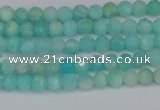 CTG648 15.5 inches 3mm faceted round Peru amazonite beads