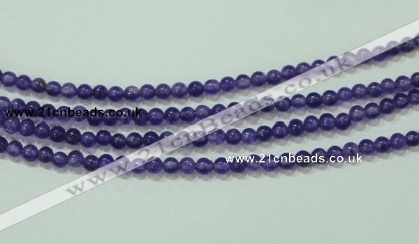 CTG65 15.5 inches 3mm round tiny dyed white jade beads wholesale