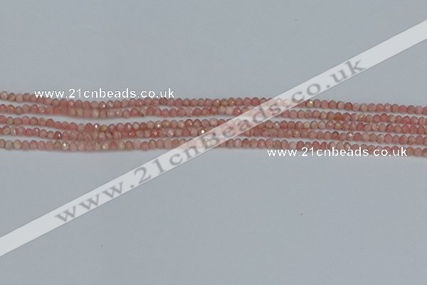 CTG653 15.5 inches 2mm faceted round Argentina rhodochrosite beads